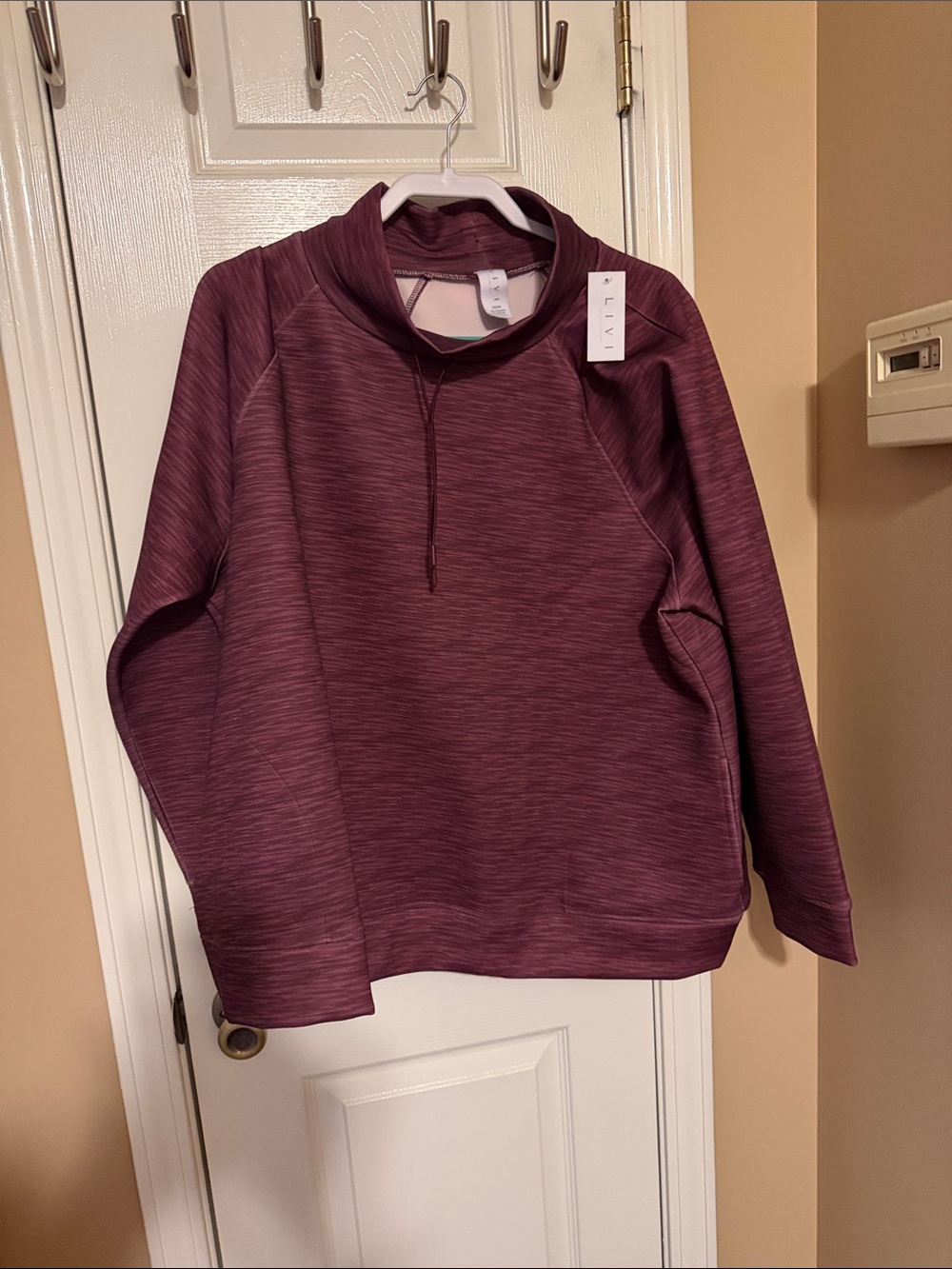 Lane Bryant Livi Cozy Heathered Plum Pullover Sweater